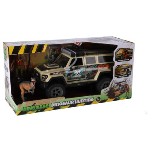 Dinobase Auto terreinwagen met dino en licht en geluid