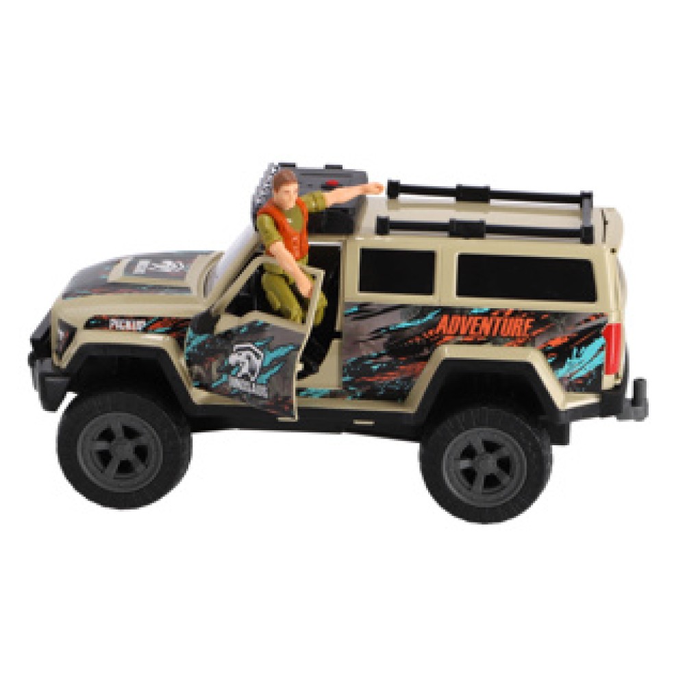 Dinobase Auto terreinwagen met dino en licht en geluid - Afbeelding 5