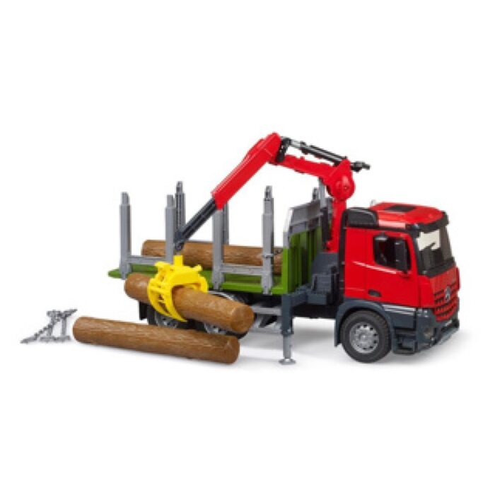 Bruder Auto Vrachtwagen MB Arocs Met Bomen - Afbeelding 2