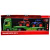 Rapid Wheels Autotransporter met 2 tractoren met  licht en geluid en frictie