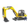 Bruder Minibagger Cat Met Arbeider
