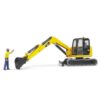 Bruder Minibagger Cat Met Arbeider