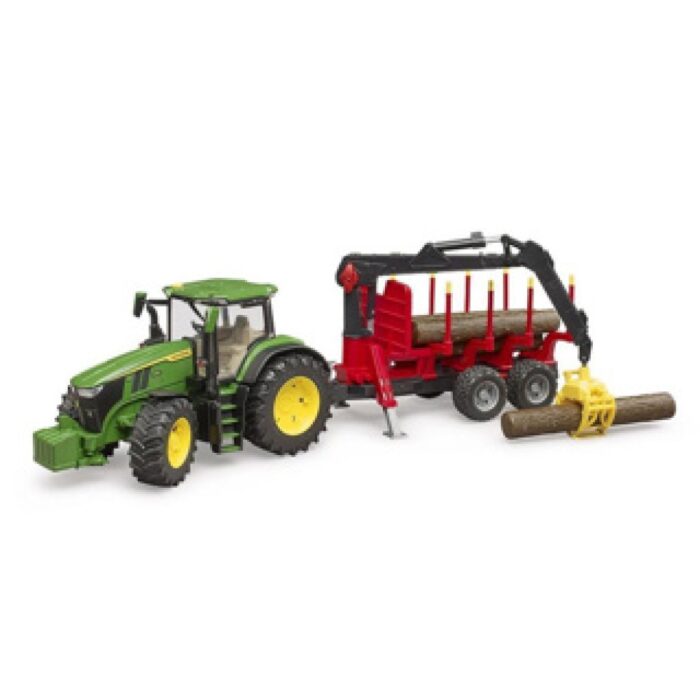 Bruder Tractor John Deere 7R 350 Met Boomaanhanger - Afbeelding 2