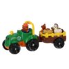 Tractor met dieren op aanhanger met licht en  geluid