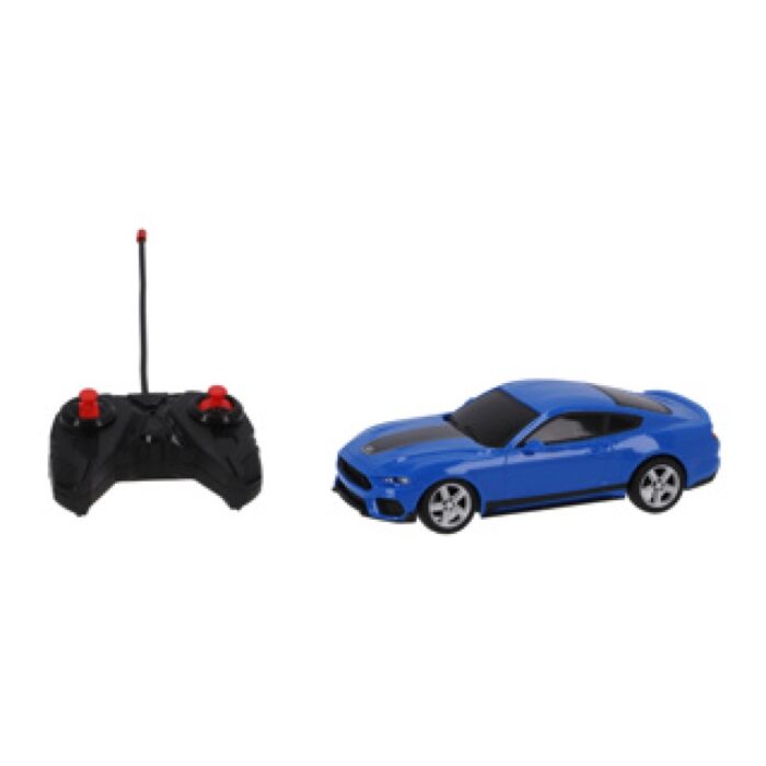 Radiografisch bestuurbare auto ford 1:24 mustang  mach 1 blauw - Afbeelding 2
