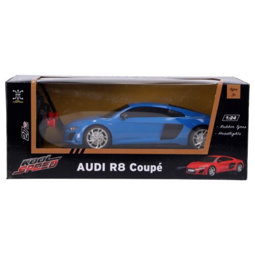 Radiografisch bestuurbare auto audi 1:24 r8 coupé blauw