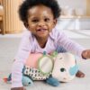Fisher-Price op de buik spelen zwervende neushoorn