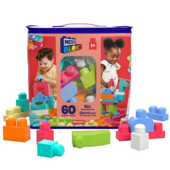 Fischer price mega bloks first builders  blokkentas 60 stuks roze - Afbeelding 3