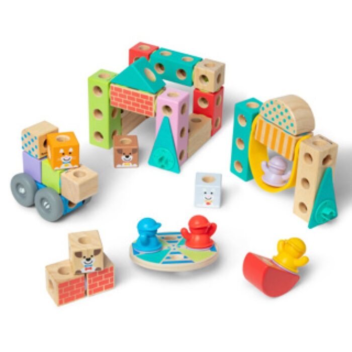 Melissa & Doug Blockables Town Play Set (73pc) - Afbeelding 3