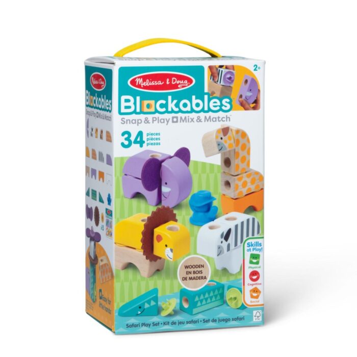 Melissa & Doug Blockables Safari Play Set  (34 Stuks)