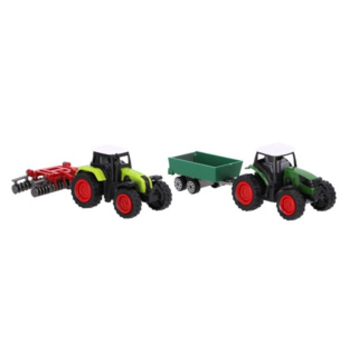 Boerderijset met 2 tractoren en 2 accessoires - Afbeelding 2