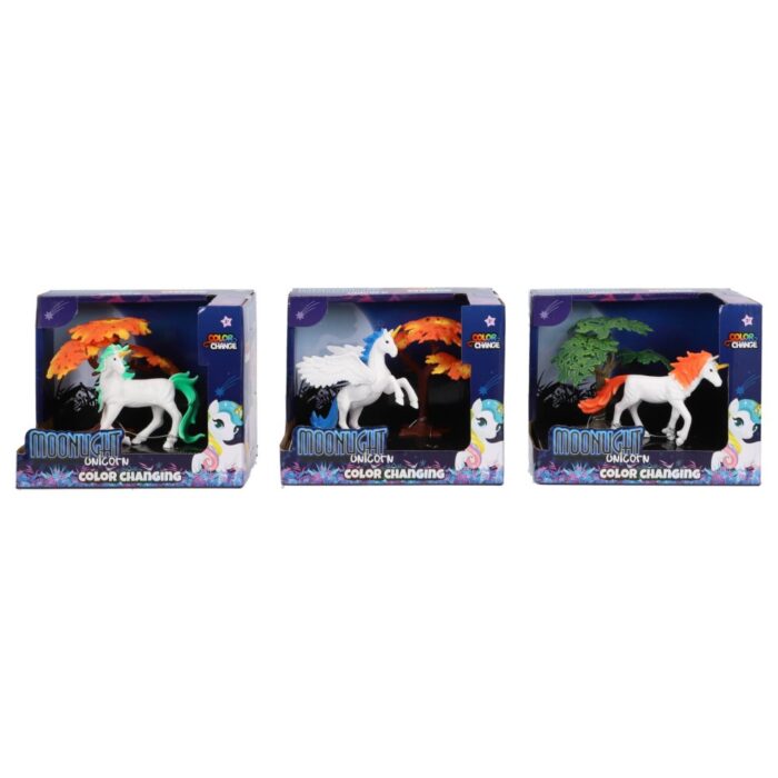Moonlight Beauties unicorn color change met boom assorti