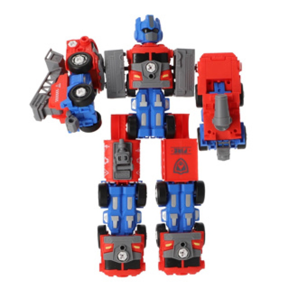 Robot transformeerbaar mega rood/blauw - Afbeelding 2