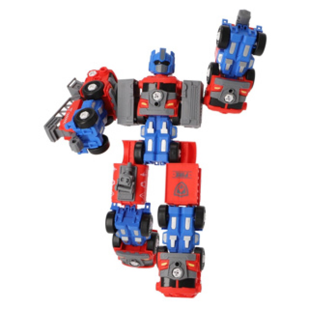 Robot transformeerbaar mega rood/blauw - Afbeelding 3