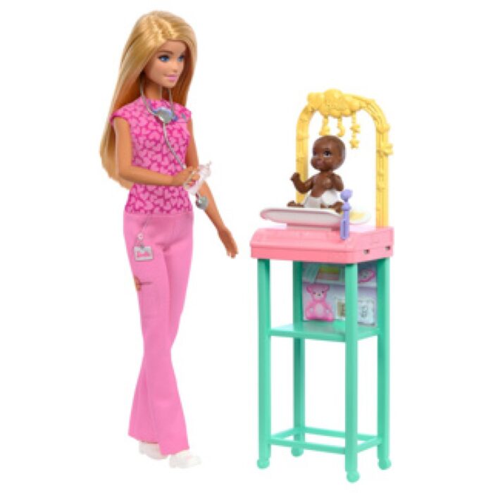 Barbie Career baby dokter speelset met pop - Afbeelding 2