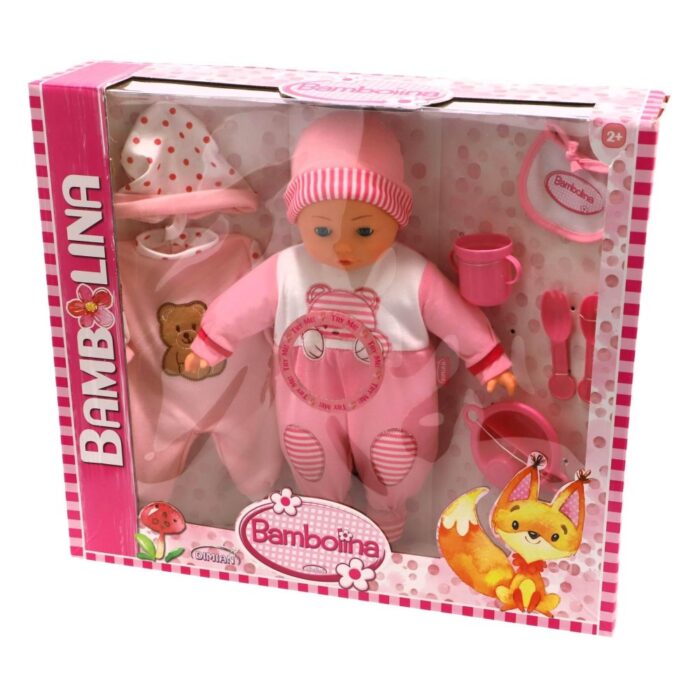 Bambolino pop 40 cm praat 50 Nederlandse zinnen