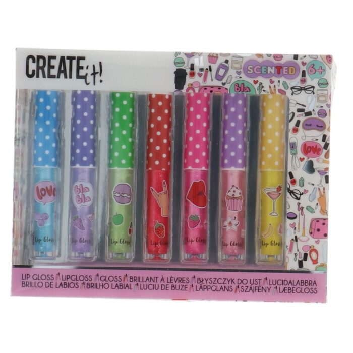 Create It! Lipgloss met glitter en geur 7-delig