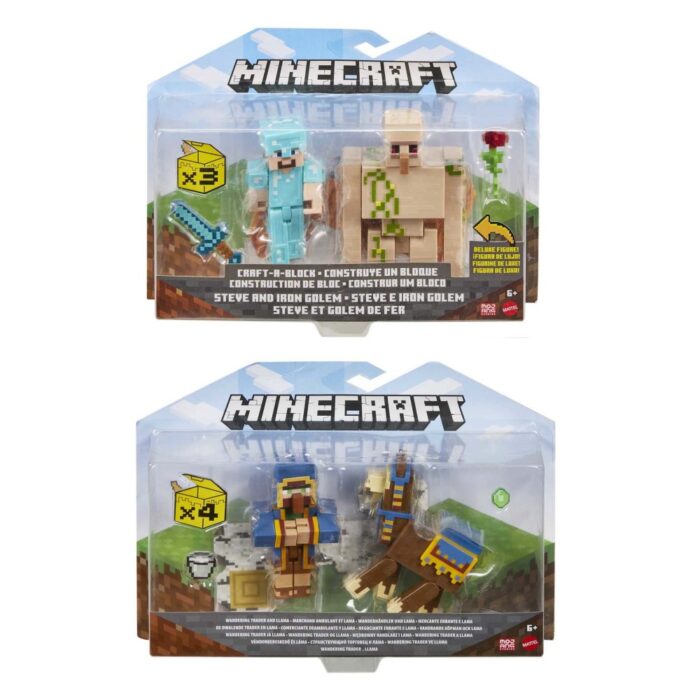 Minecraft figuren 2 pack 8 cm assorti