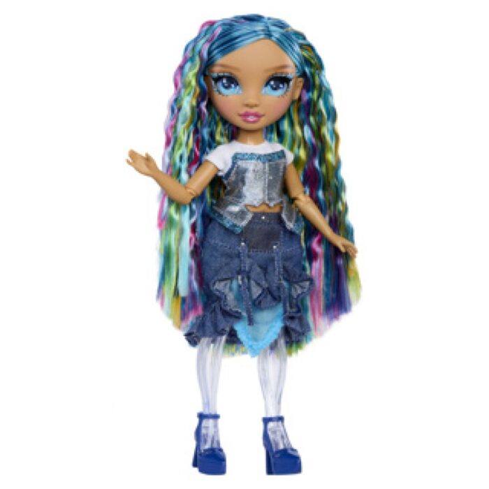 Rainbow High Rainbow Shimmers With Slime Fashion  Doll Skyler (Blue) - Afbeelding 4