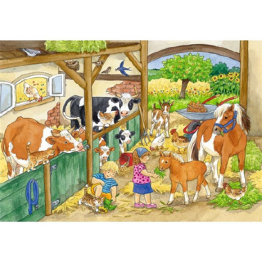 Ravensburger puzzel Vrolijk Boerderijleven 2x24 Stukjes - Afbeelding 2