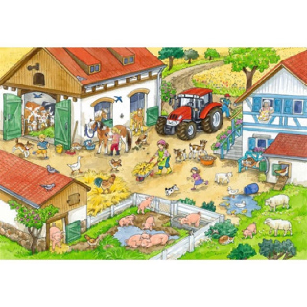 Ravensburger puzzel Vrolijk Boerderijleven 2x24 Stukjes - Afbeelding 3
