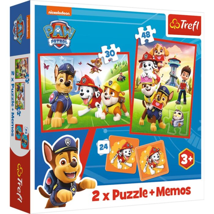 Puzzel Paw Patrol 30 en 48 stukjes en memory