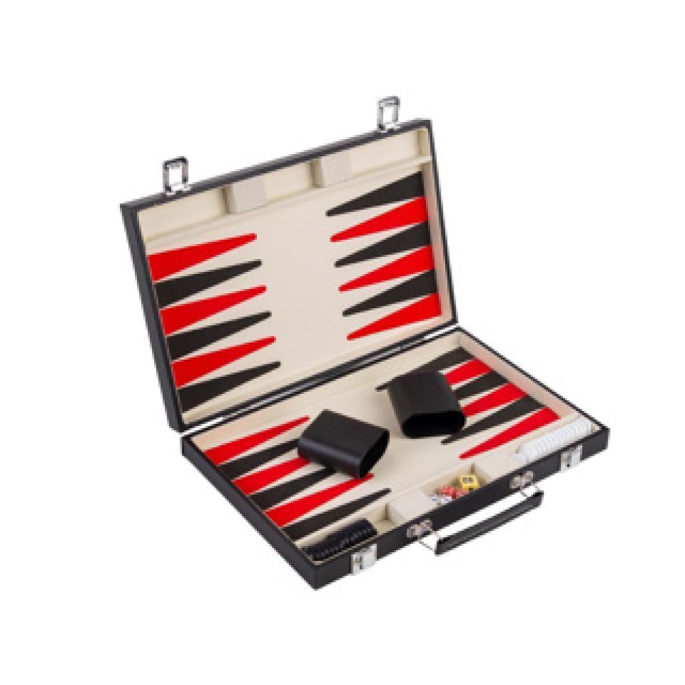 Spel Backgammon In Koffer Zwart - Afbeelding 2