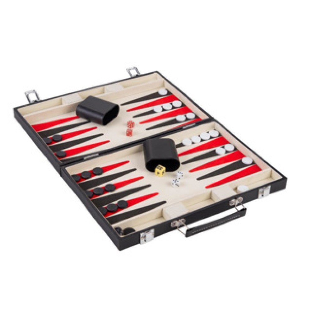 Spel Backgammon In Koffer Zwart - Afbeelding 3