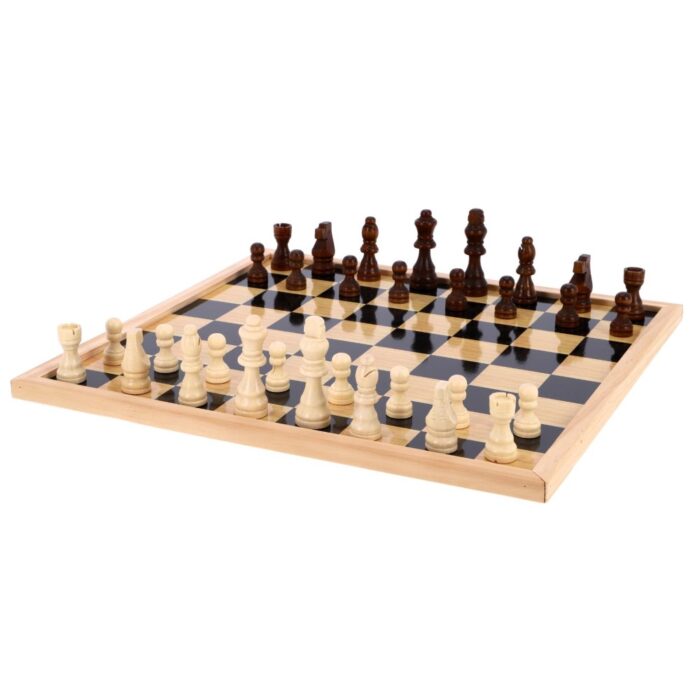 Dambord/schaakbord met Schaakstukken 40 x 40 cm