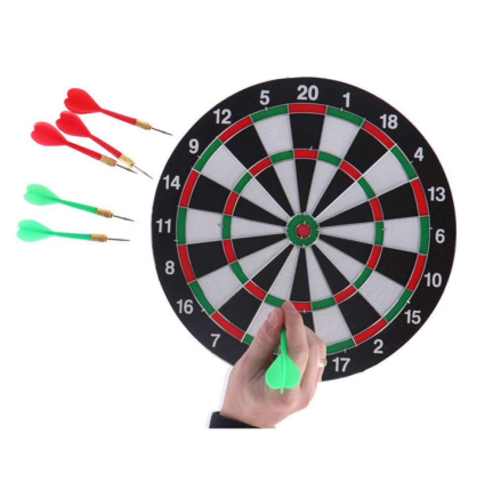 Dartboard tweezijdig met 6 pijlen 37 cm - Afbeelding 4