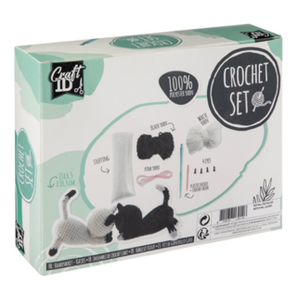 Haakset poes 2 stuks 13x6,5x10,5 cm - Afbeelding 5