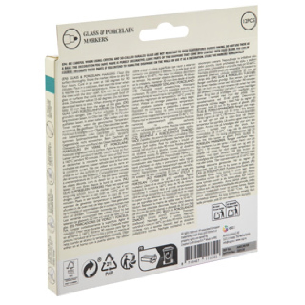 Viltstiften Glas en Porselein 12 Stuks - Afbeelding 2