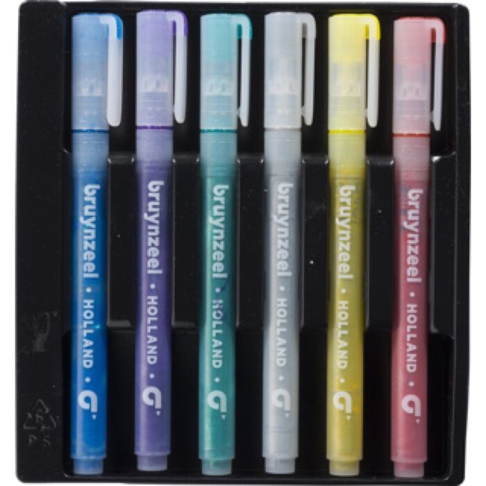 Glitter Viltstiften Bruynzeel 6 Stuks - Afbeelding 2