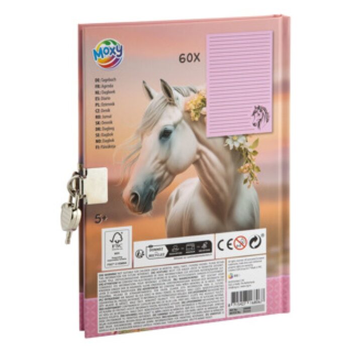 Dagboek met slot A5 Horse collection 60 pagina's - Afbeelding 2
