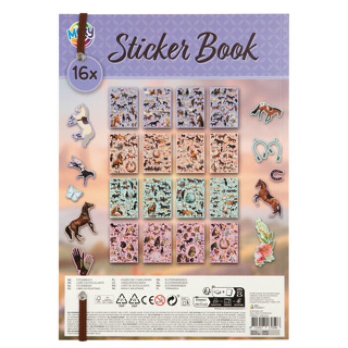 Stickerboek A4 Horse collection 16 pagina's en 900 + stickers - Afbeelding 2