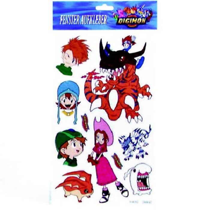 Raamsticker Digimon Assorti