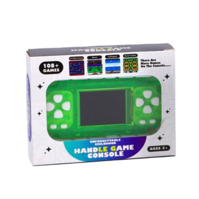 108 Games in 1 game console met kleurenscherm  groen en paars assorti - Afbeelding 2