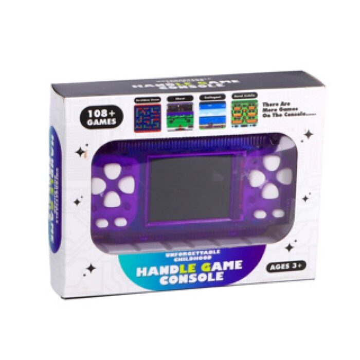 108 Games in 1 game console met kleurenscherm  groen en paars assorti - Afbeelding 3