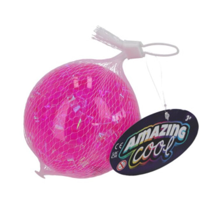 Amazing Cool stuiterbal glitter met lampje 10 cm assorti - Afbeelding 4