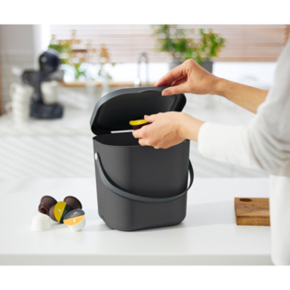 Bio afvalbakje 6 l Albula antraciet - Afbeelding 2