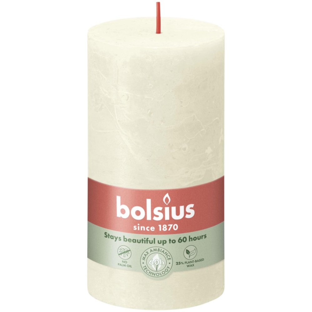 Bolsius Stompkaars Rustiek soft parel 130x68 mm