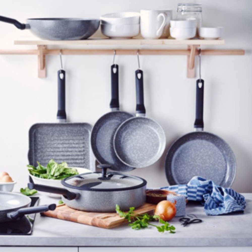 BK Granite hapjespan met deksel Ø28 cm - Afbeelding 5