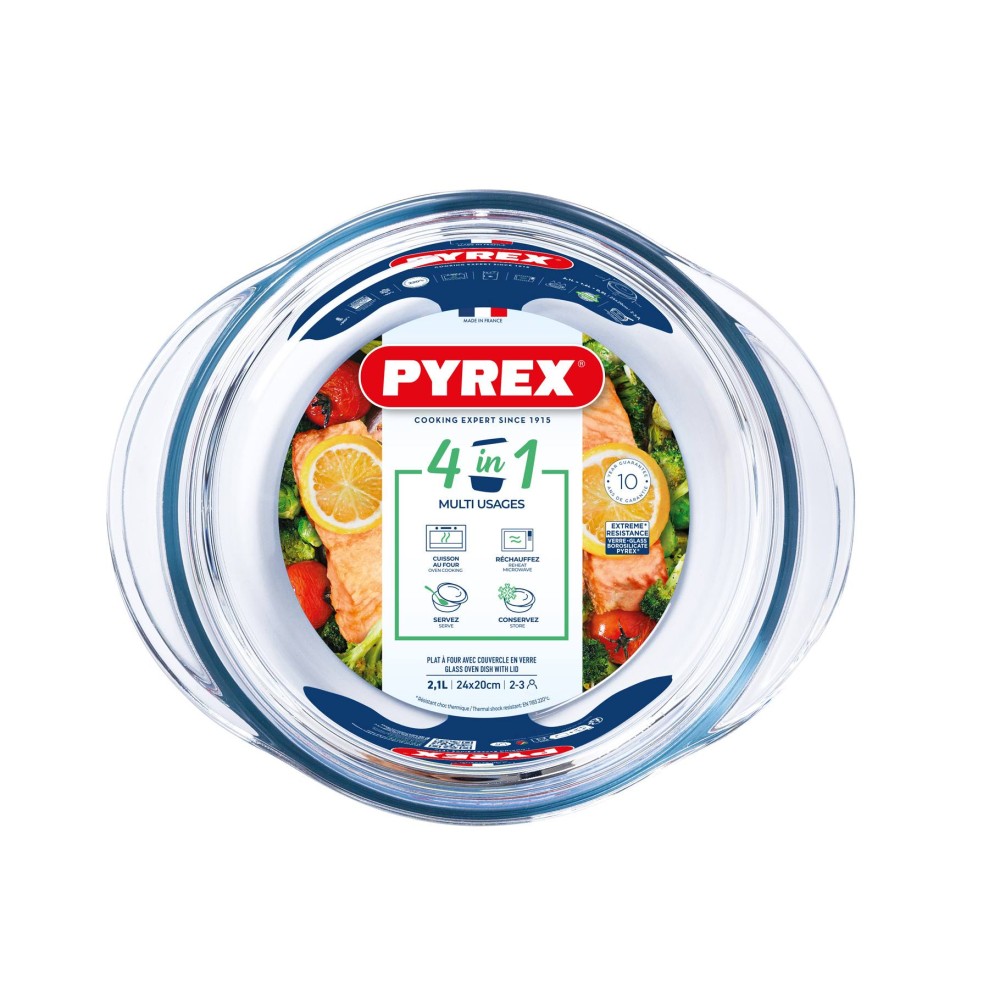 Pyrex Ovenschaal Met Deksel 1,6L en 0,5L