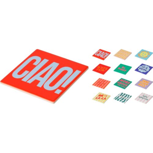 Onderzetter 9x9cm 12 assortiment design (assortiment – willekeurige uitvoering)