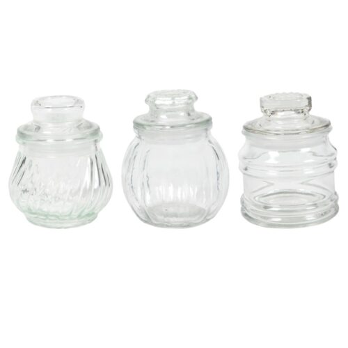 Voorraadpot glas 150ml assorti (assortiment – willekeurige uitvoering)
