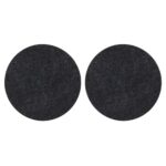 Onderzetter 2 stuks vilt rond 20 cm zwart