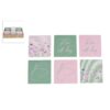 Onderzetter floral met tekst  assorti 10x10x0,7cm (assortiment – willekeurige uitvoering)