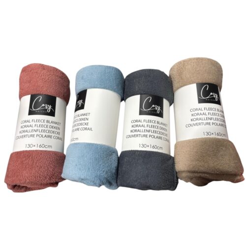 Fleecedeken coral fleece 130x160 cm (assortiment – willekeurige uitvoering)