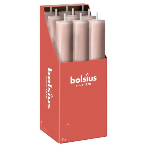 Bolsius rustiek tafelkaars xl misty pink