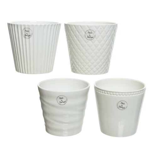 Bloempot keramiek 4 assorti (assortiment – willekeurige uitvoering)